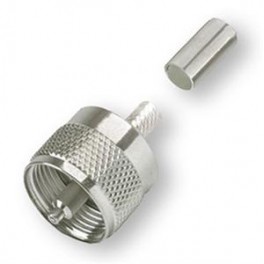 CONECTOR PL LARGO PARA RG-58 Y SIMILARES. VERSIÓN CRIMPAR