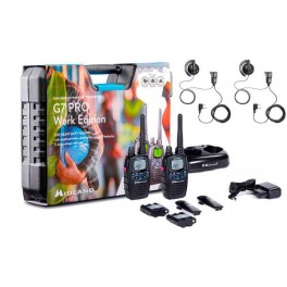 Midland G7 PRO WORK X-2 Pareja de walkie talkies uso libre PMR446