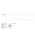 MFJ-1532N Antena vertical de base 144 Mhz./ 440 Mhz./ 1,2 Ghz L 1,6 m