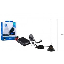 MIDLAND-18-KM500 Emisora CB 27 Mhz 40 canales AM/FM Antena iman KM-500