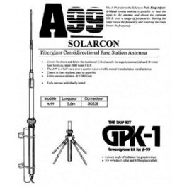 A-99 - ANTENA BASE VERTICAL CB DE 26-31 MHZ., FIBRA DE VIDRIO.